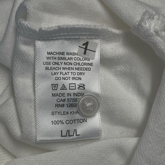 Reason Clothing Keith Haring Embroidered Heart Polo Shirt White Men Lrg New Tag - Picture 6 of 11